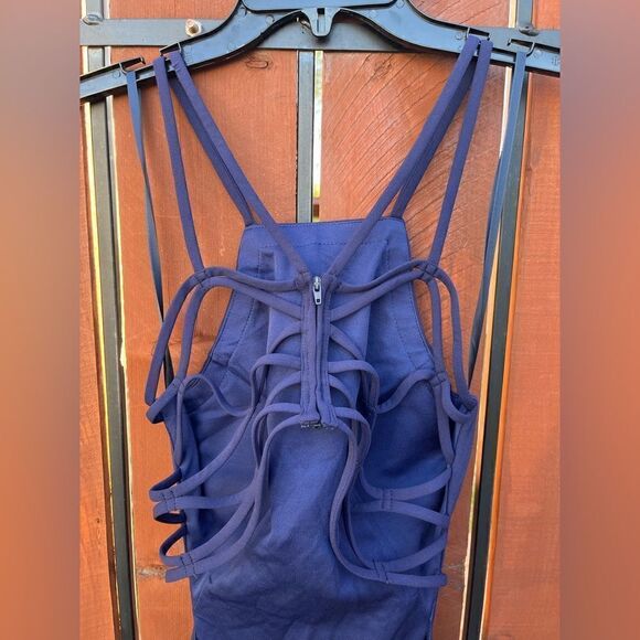 LA FEMME Open Back Jersey Gown Navy size 6 - Picture 6 of 7